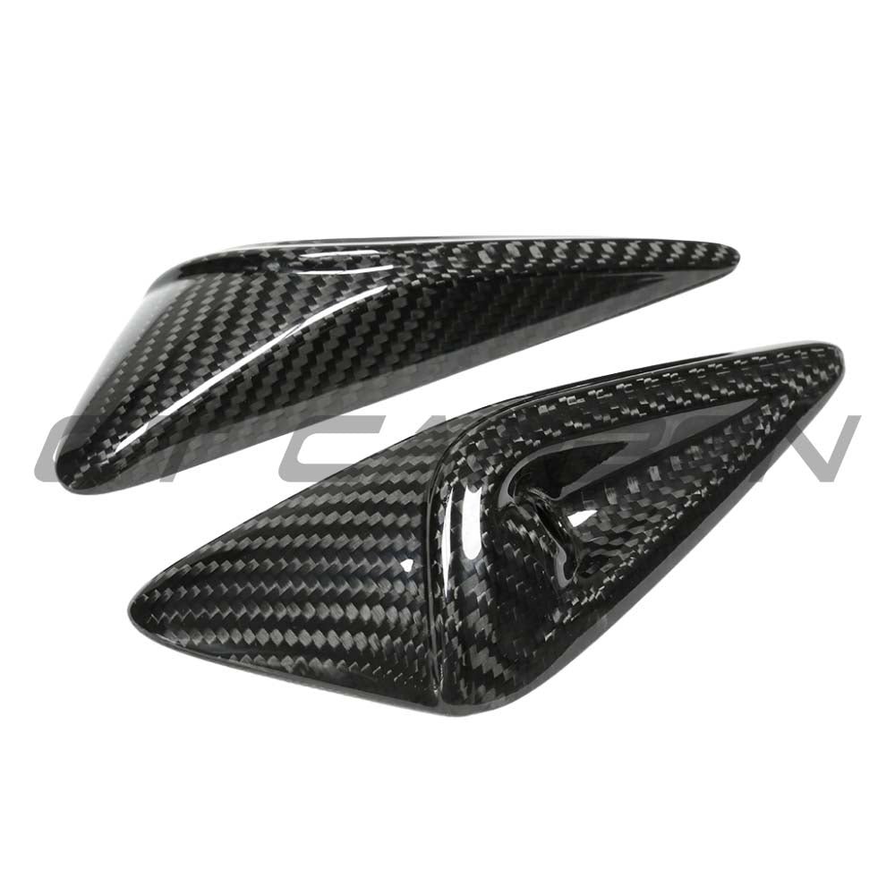 TESLA MODEL Y 2025+ FACELIFT DRY CARBON FIBRE SIDE CAMERA COVER - V1