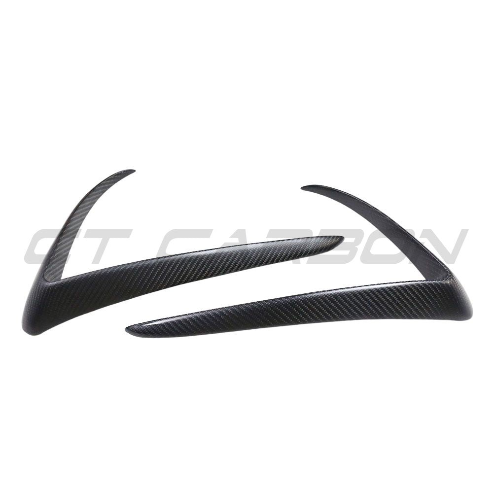 TESLA MODEL 3 2017-2023 MATTE CARBON FIBRE FRONT BUMPER CANARDS - Image 3