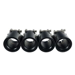 BMW M2/M3/M4/M5 F10/F80/F82/F83/F87 CARBON FIBRE EXHAUST TIPS - BLACK x4