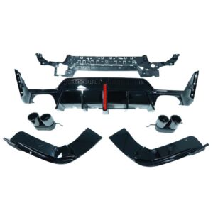 BMW 3 SERIES G20/G21 GLOSS BLACK LCI DIFFUSER (ROUND TIPS)