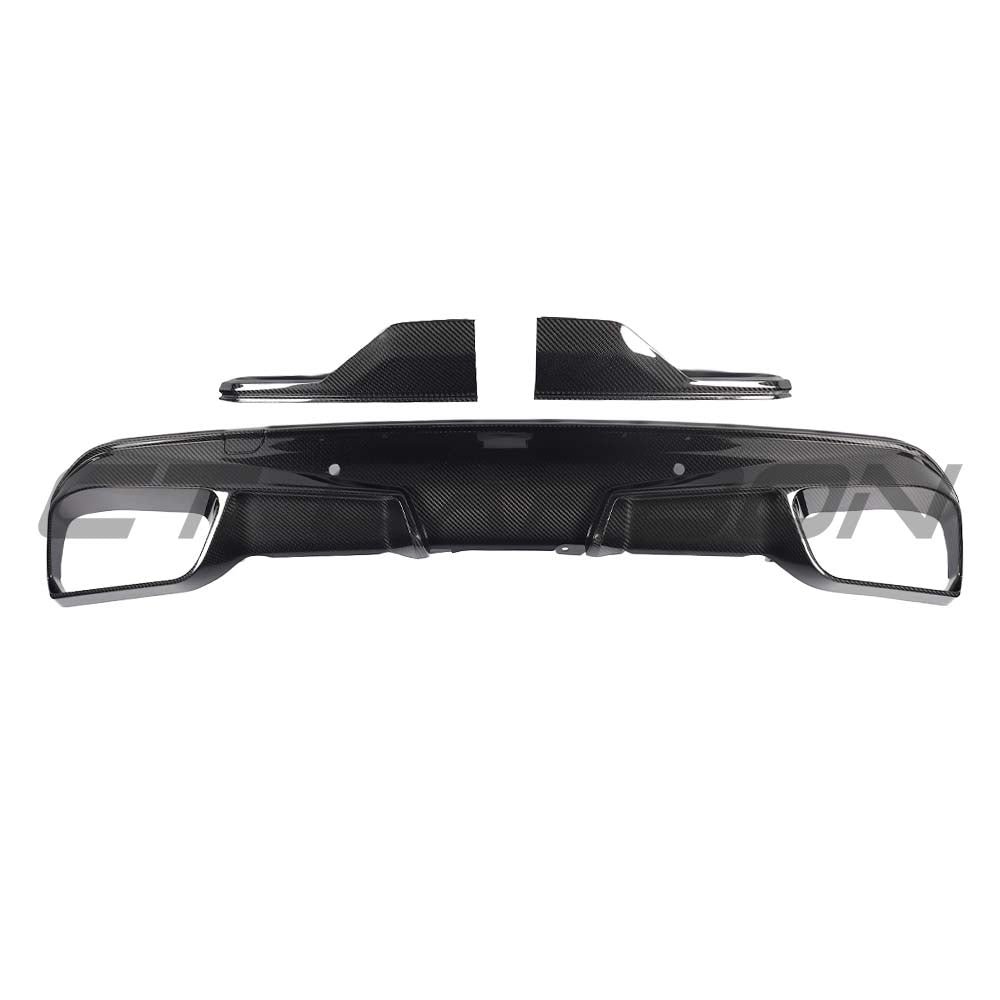 BMW F95 X5M PRE-LCI 2020-2023 CARBON FIBRE DIFFUSER WITH CORNERS - Image 5