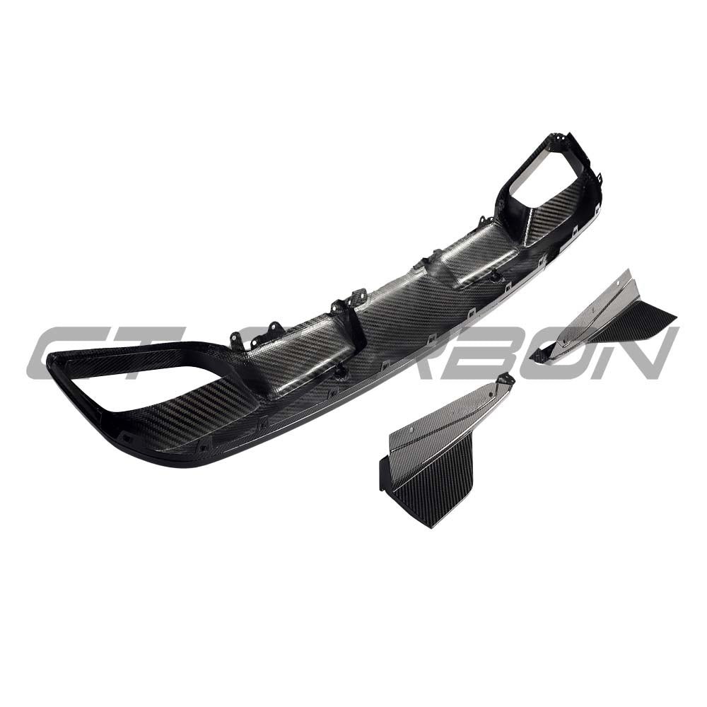BMW F95 X5M PRE-LCI 2020-2023 CARBON FIBRE DIFFUSER WITH CORNERS - Image 9