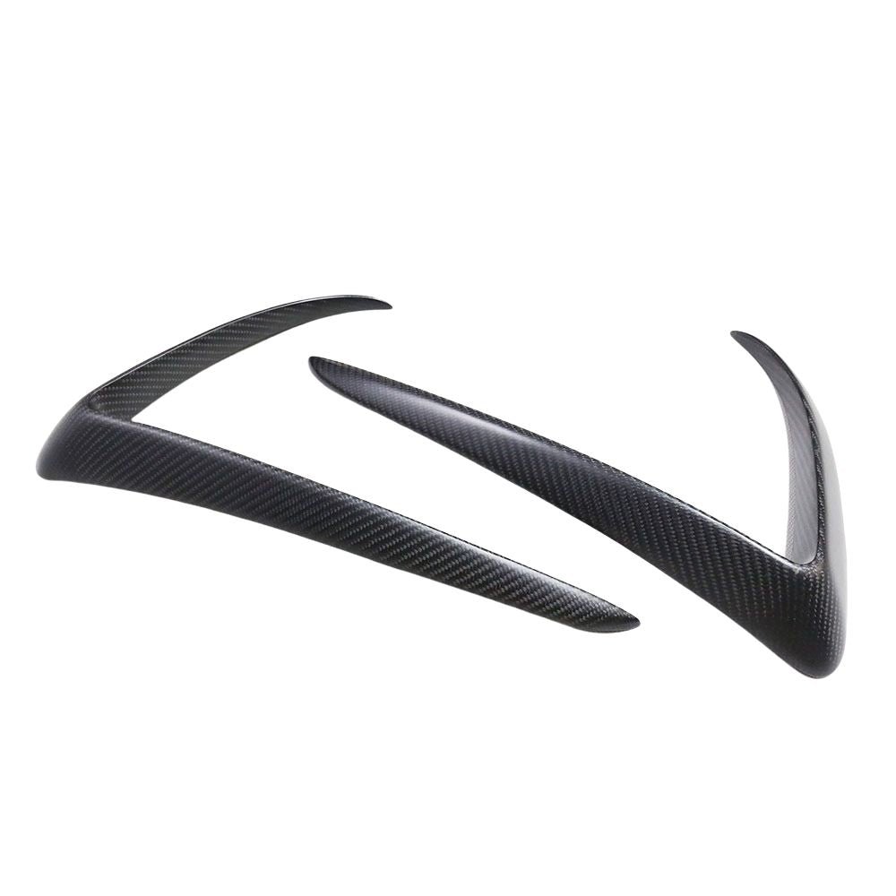 TESLA MODEL 3 2017-2023 MATTE CARBON FIBRE FRONT BUMPER CANARDS