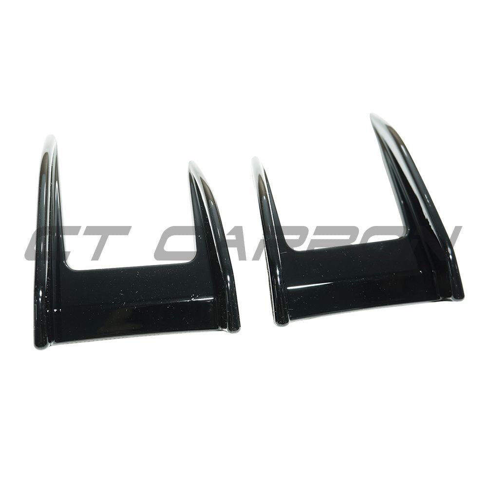 BMW F40 1 SERIES 2019-2024 GLOSS BLACK FRONT CANARDS - Image 2