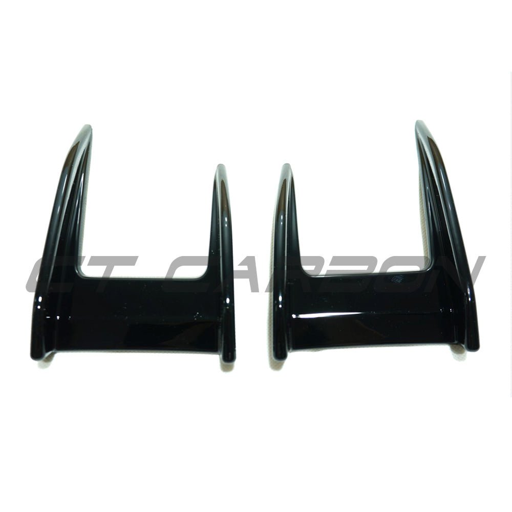 BMW F40 1 SERIES 2019-2024 GLOSS BLACK FRONT CANARDS - Image 3